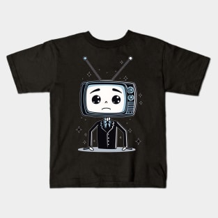 Mainstream TV News Man is Sad Kids T-Shirt